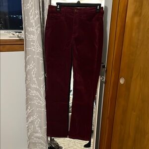 J. Crew Deep Red Corduroy Trousers